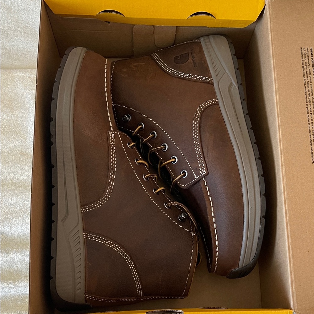 Carhartt Brown Leather Work Boots